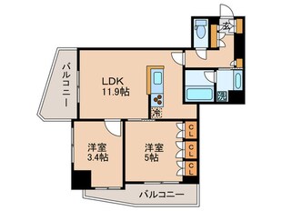 LaSante五反田の物件間取画像